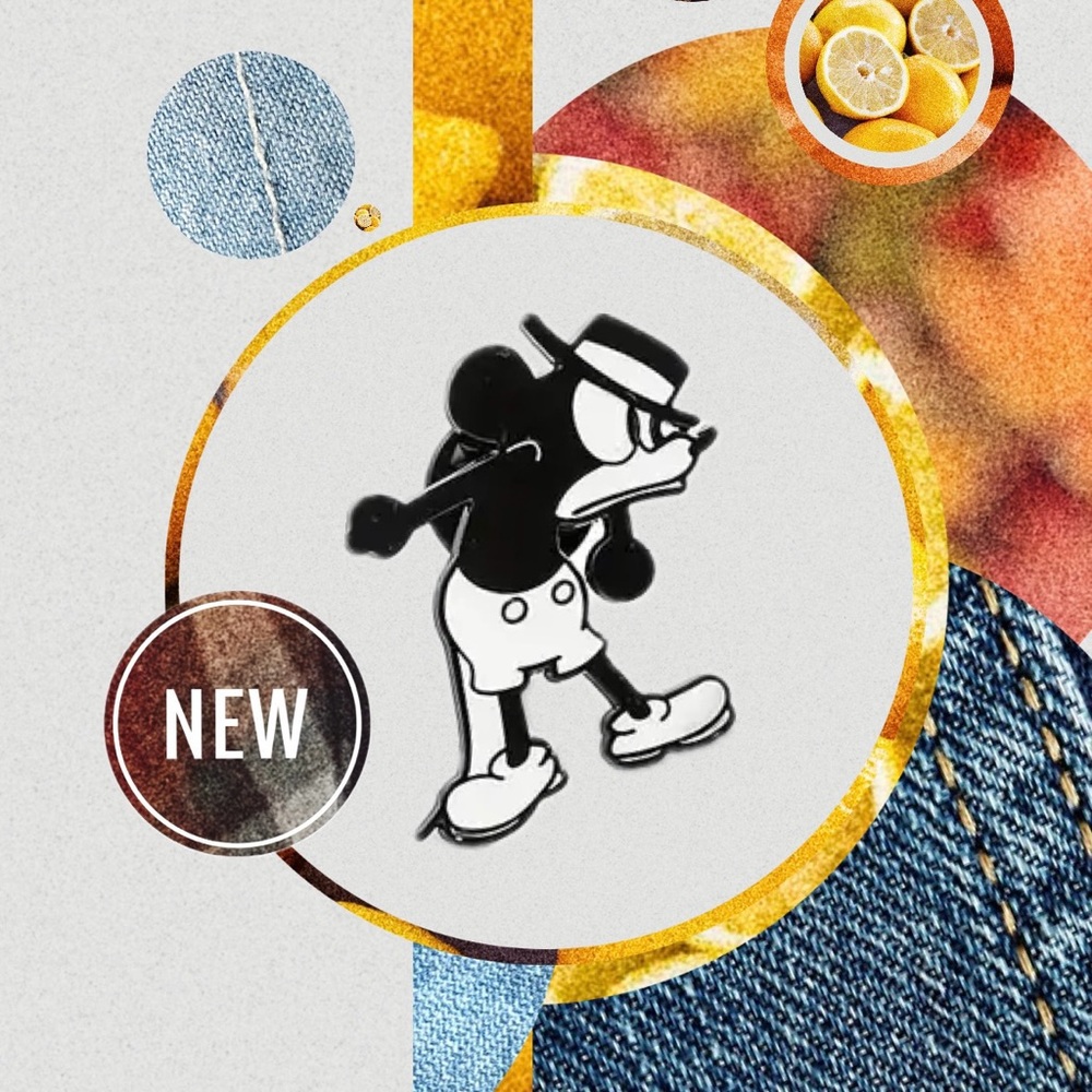 Mickey Mouse Enamel Pin - S.S. Willie, Grumpy Mickey (Disney)